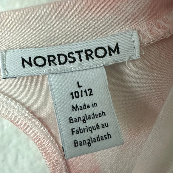 NORDSTROM Girls Large 10/12 Long Sleeves Pull On Tye Dye Casual Dress BNWOT - Picture 3 of 5